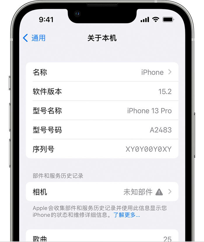 洱源苹果维修分享iPhone 出现提示相机“未知部件”是什么原因？ 