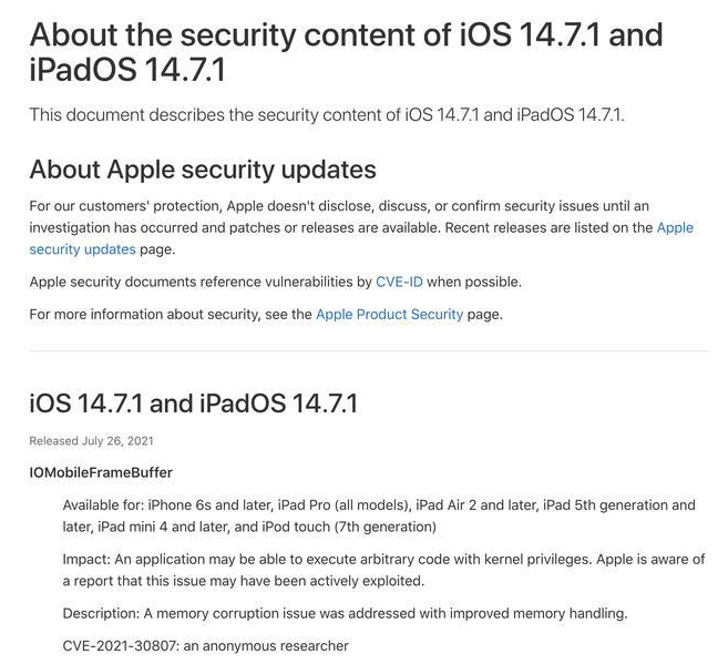 洱源苹果手机维修分享iOS 14.7.1 正式版更新内容及升级方法 